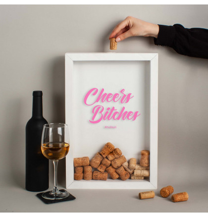Рамка для винных пробок "Cheers Bitches", фото 2, цена 950 грн